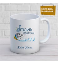 Kişiye Özel İsim Yazılabilir Müzik Öğretmeni Kupa Bardak