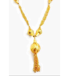Kadın 22 Ayar Altın Kaplama Kolye (Gold)