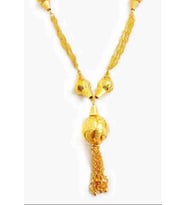 Kadın 22 Ayar Altın Kaplama Kolye (Gold)