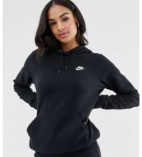 Sportswear Essential Po Hoodie Kapüşonlu Sweatshirt Siyah