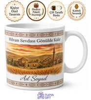 Hilvan Doğası ve Kültürü Urfa Hatırası Seramik Kupa Bardak Hediye
