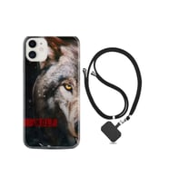 Apple Iphone 12 Mini Kılıf Silikon Desen Boyun Askılı Wolf Eyes 1758