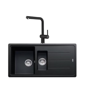 Franke BFG 651-97 Nero Granit Eviye + Franke Active Plus Doccia 2.0 Nero Spirall