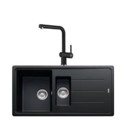 Franke BFG 651-97 Nero Granit Eviye + Franke Active Plus Doccia 2.0 Nero Spirall