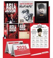 Asla Vazgeçme - Ayraç - Kartpostal - Poster - Nazım Hikmet -  2026 Ajanda Komutan - Kalpaklı Ahşap Duvar Takvimi - Masa Takvimi