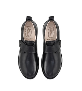 Dr. Comfort 5601 Hakiki Deri Kadın Ortopedik Diyabetik Ayakkabı - Siyah (Rocker Bottom Taban)