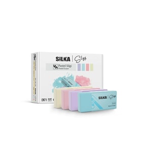 Silka Silgi Pastel 4 Renk Öğrenci Silgisi (24 Lü Paket)