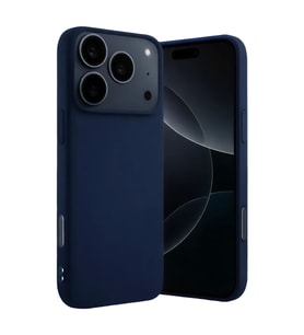 Apple iPhone 17 Pro Max Nano içi Kadife Silikon - Lacivert