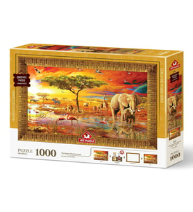 Art Puzzle Savana'Nın Kralları 1000 Parça Çerçeveli Puzzle