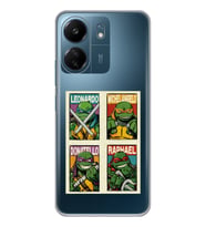 Xiaomi Redmi 13C Uyumlu Ninja Kaplumbağalar Tasarımlı Şeffaf Telefon Kılıfı