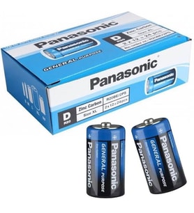 Panasonic Manganez Büyük D Boy 24’lü Pil R20BE/2PS (Siyah)