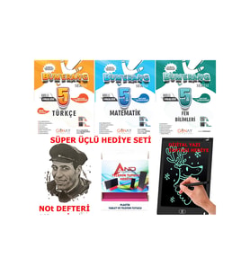 Günay Yayınları 2024-2025 Müfredat 5.Sınıf Türkçe-Matematik-Fen-Bumerang Etkinlikli Konu + Soru Bankası (Çok Renkli)