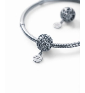 Bayan Gümüş Bileklik Uyumlu Charm