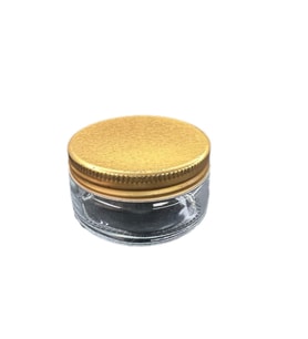 50ml şeffaf cam krem kavanozu gold kapaklı, 12 adet, kozmetik kavanoz,krem kavanozu, cam kavanoz