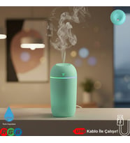 420ML RGB Işıklı Mini Sessiz USB Hava Nemlendirici & Aroma Difüzör (Yeşil)