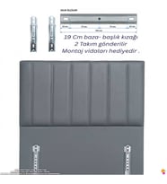Metal 2 Adet 19 Cm Baza Başlık Kızağı 1 Takım