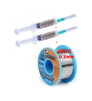 Mechanic 40gr 0,5 Mm Lehim Teli Ve Flux Lehim Toplama 2li Set X01
