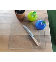 Grande Home Cam Tezgah Koruyucu Kesme&koruma Tahtası (Buz-Buz)