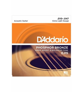 Daddario Ej15 Akustik Gitar Tel Seti Phosphor-bronze Extra Light - PENA HEDİYELİ!
