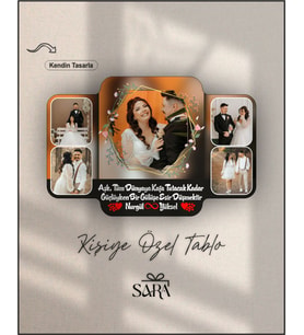 Kişiye Özel Resimli Duvar Saati (Ahşap)