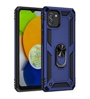 Newface Samsung Galaxy A03 Kılıf Sofya Yüzüklü Silikon Kapak - Lacivert