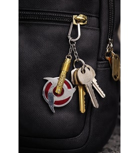 Naruto Sharingan Hareketli Metal Anahtarlık Kırmızı Desenli Unisex