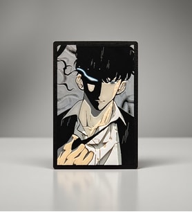 Solo Leveling Sung Jin-Woo Dekoratif 3D Mini Tablo 6x9 cm Magnetli & Bantlı