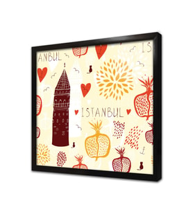 Galata Çerçeveli Cam Tablo