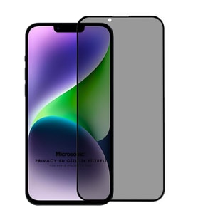 Microsonic Apple iPhone 14 Plus Privacy 5D Gizlilik Filtreli Cam Ekran Koruyucu Siyah