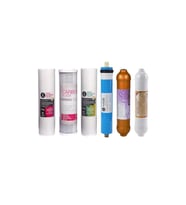 Su Arıtma Cihazı 6'lı Filtre Seti Ekonomik Set Vontron Membranlı Gold Mineral Filtre (Krem)