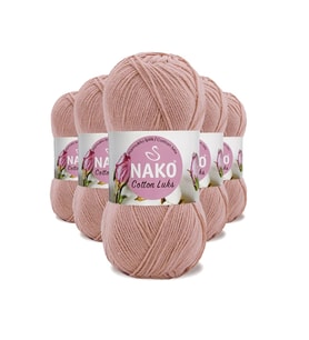 5 Adet Cotton Lüks Yelek Tunik Kazak Bluz Hırka İpi Yünü Pudra 97545
