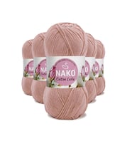 5 Adet Cotton Lüks Yelek Tunik Kazak Bluz Hırka İpi Yünü Pudra 97545