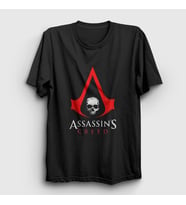 Presmono Unisex Siyah Logo Assassin's Creed T-Shirt 24212tt