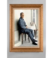 Altın Varaklı Paspartulu Çerçeveli Atatürk Tablo nt858