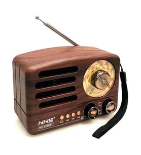 Nostaljik Ahşap Tasarımlı Bluetooth Hoparlör  FM/AM Radyo Destekli Şarjlı ve Taşınabilir Retro Radyo Model-1