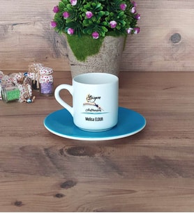 Kadın Yüzme Antrenörü Türk Kahvesi Fincanı Mavi