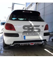 Peugeot 307 Difüzör Arka Tampon Eki 4 Egzoz Çıkışlı Gri Tip