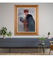 Altın Varaklı Çerçeveli Paspartulu Atatürk Tablo DC0978 (Gold)