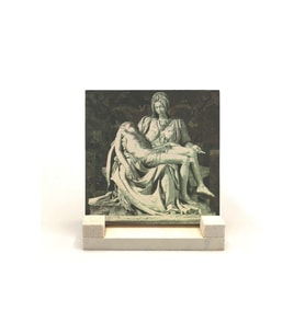 Pietà (Michelangelo, 1498) Baskılı Taş Masaüstlük 10X10