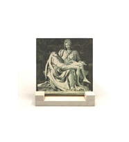 Pietà (Michelangelo, 1498) Baskılı Taş Masaüstlük 10X10