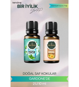 Nane + Portakal ( Oda Kokusu Aroma Terapi Buhurdanlık / Difüzör Yağı ) Set 2 Adet x 10 ML