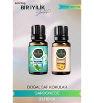 Nane + Portakal ( Oda Kokusu Aroma Terapi Buhurdanlık / Difüzör Yağı ) Set 2 Adet x 10 ML