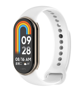 Xiaomi Mi Band 9 / Xiaomi Mi Band 8 Uyumlu Kordon Suya karşı dayanıklı, Esnek Silikon Strap Kayış (Beyaz)