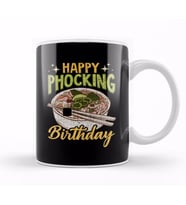 Happy Phocking Birthday Funny Pho Pun Distressed Kupa Bardak Porselen