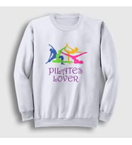 Presmono Unisex Beyaz Lover Hediye Pilates Sweatshirt 511800tt