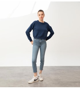 Nors Baldur Crop Sweatshirt Lacivert