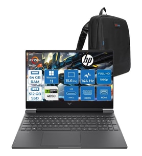 HP Victus Gaming Amd Ryzen 7-7445HS 64GB Ddr5 512GB SSD Rtx RTX4050/6GB 15.6" Fhd (1920 x 1080), 144 Hz, Ips, 300 Nits WIN11PRO Gaming Bilgisayar WBX9U9EAF22+ZETTAÇANTA