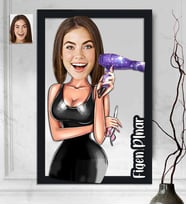 Kişiye Özel 3D  AhşapTablo  Kuaför 30x40 -3