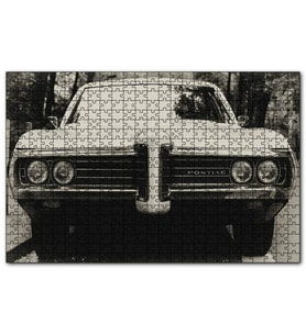 Cakapuzzle Pontiac Otomobil Siyah Beyaz Fotoğraf  Puzzle Yapboz MDF (Ahşap) (120 Parça)