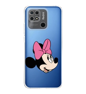 Redmi 10c  Kamera korumalı Kapak Minnie Mouse Tasarımlı  Şeffaf Kılıf